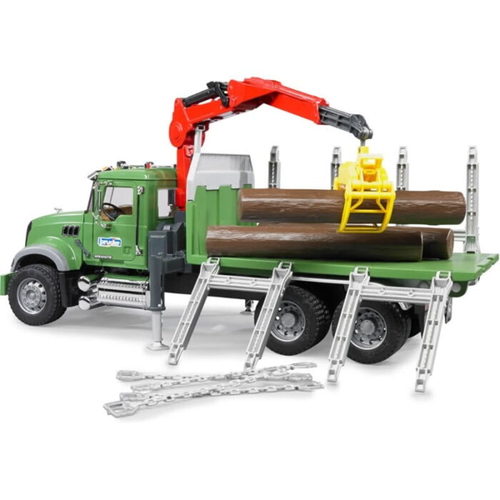 No Longer Available Bruder Mack Granite Timber Truck With Crane 2824
