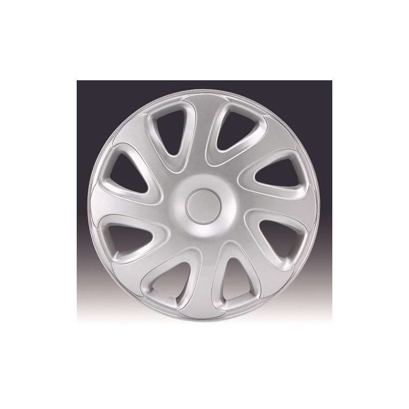GTX 14 Inch Wheel Hub Caps – 4-Pack Silver/Carbon Plastic Rim Covers