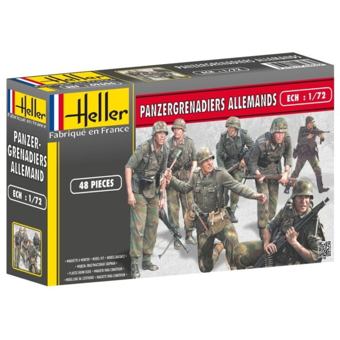 1/72-Panzergrenadiers Allemands Kit Heller 49606