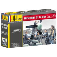 1/72-Personnel De La Raf Kit Heller 49647 .Needs Assembly & Painting.