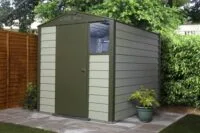 Trimetals Security Shed 6X8 T680 ,Single Door , Optional Window Panel