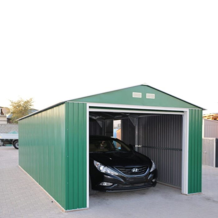 Green 6Ft Wall And Roof Extension For Your Olympian Metal Car Garage.
