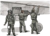 Modern French Pilot And Two Mechanics For Mirage F1 (3 Figures) 1/72 Kit.Needs Assembly & Painting.