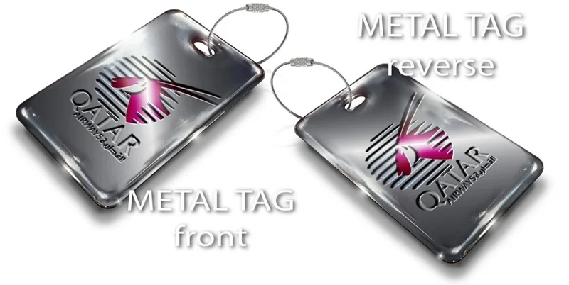 Single Qatar Silver Bag Tag