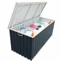 Duramax Deck Patio Box/ Emerald Anthracite Metal Cushion Deck Storage Box Large 1.7Metres