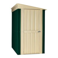 Globel 4X8 Heritage Green Lean To Metal Shed