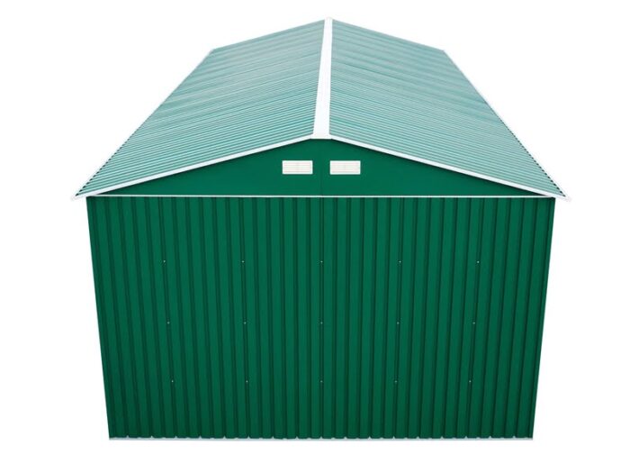 Green 6Ft Wall And Roof Extension For Your Olympian Metal Car Garage.
