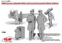 German Luftwaffe Pilots and Ground Personnel in Winter Uniform 1/48 Scale Model