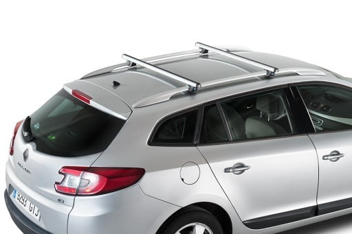 Menabo Raven Roof Bars 1.30 Mtr Wide For Cars With Raised Roof Rails. Bolt on.