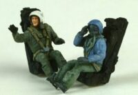2 French Pilots Sitting Plastic Kit 1/72.Needs Assembly & Painting.