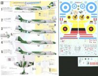 Latin American Canberra'S Part 1 (Argentina, Peru, Venezuela) Decal Sheet