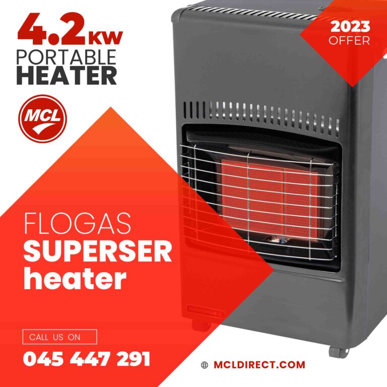 Gas Superser Radiant Heater Uses FloGas and Calor Bottled Gas.