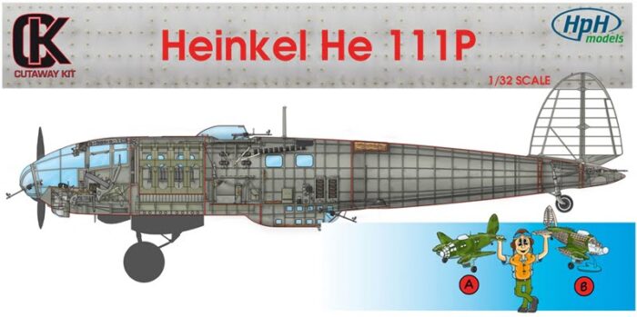 HPH Heinkel He 111P 1/32 Scale Resin Kit Sectioned Aircraft. Conversion Kit. Requires Revell Fuselage