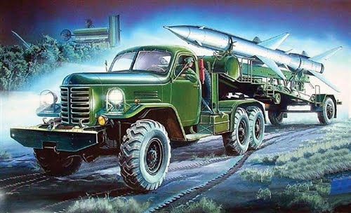 Hq-2 Missile On Truck And Trailer 1/35 Kit Trumpeter 00205