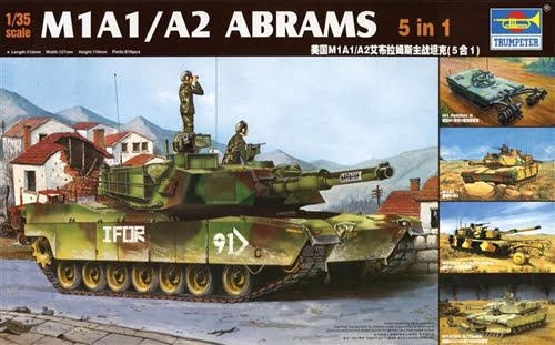 M1A1/A2 Abrams Tabk '5-In-1' 1/35 Kit Trumpeter 01535