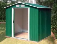 Riverton Parkdale 6X4 Metal Apex Shed Green + Free Foundation Kit