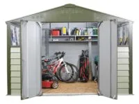 Trimetals 10X8 Metal Shed T108 .Double Doors. Heavy Metal Shed.