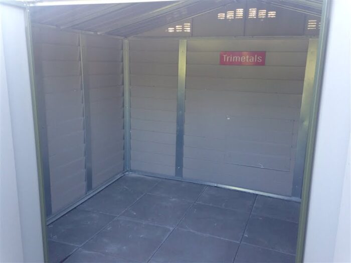 Trimetals 10X8 Metal Shed T108 .Double Doors. Heavy Metal Shed.