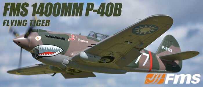 FMS 1400MM P-40B FLYING TIGER SUPER SCALE ARTF WARBIRD W/O TX/RX/BATT