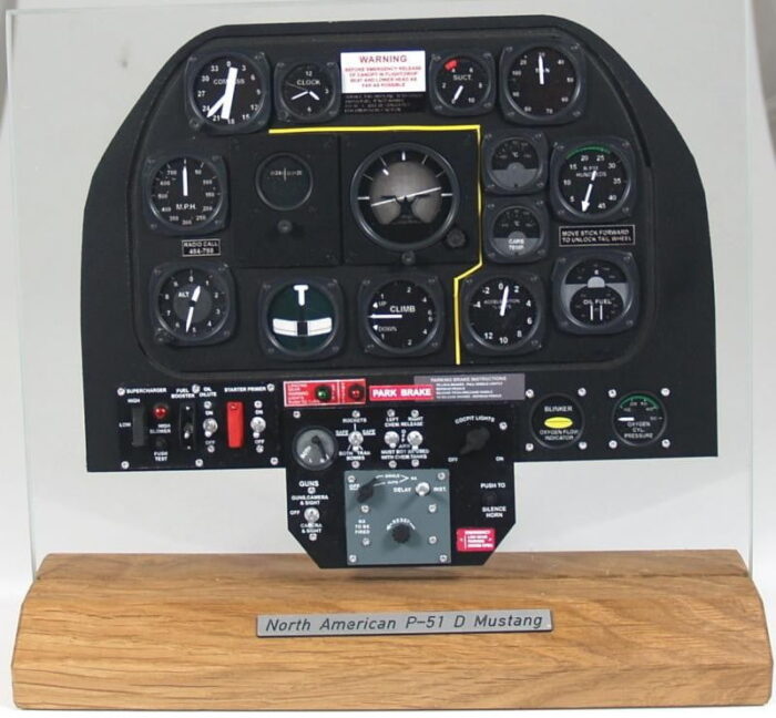 North American P51D Mustang Instrument Panel 1/4 Scale