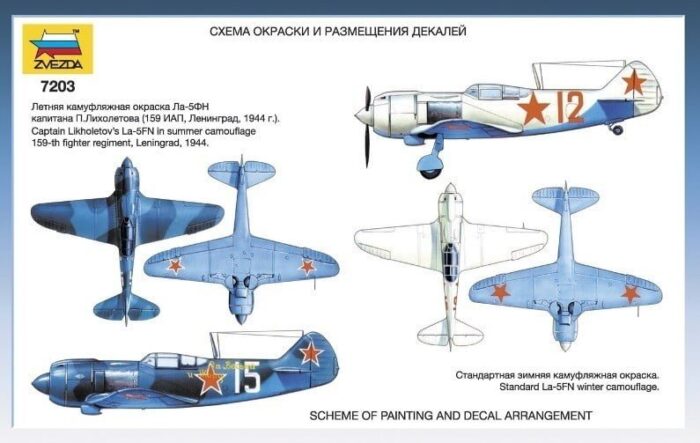 Lavochkin La-5FN Soviet fighter 1/72 Scale Kit