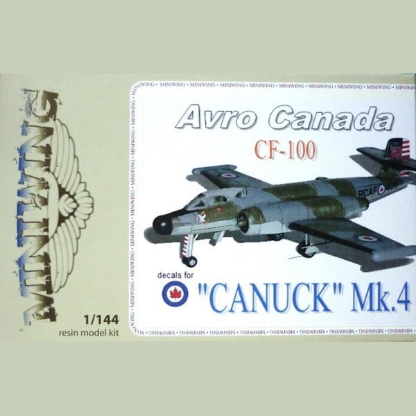 Avro Canada CF100 Canuck Mk4 RCAF 1/144 Scale Resin Kit