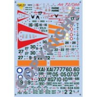 De Havilland T22 Vampire Royal Navy, Fouga CM175 Zephyr Aeronavale 1/72 Scale Decals