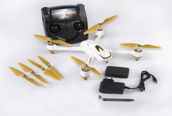 Remote Hubsan 501S Drone Quadcopter White X4 Fpv Quad W/Gps 1080P,1 Key,Follow,Headless Husban