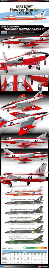 Hawker Hunter RAF & export versions Academy Kit