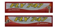 Keyholder with FLY 747 on both sides