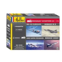 Dassault Aviation 100 Years 1/72 Scale Kits (MD 450 OURAGAN/MIRAGE III E/AMD SUPER ETENDARD/MIRAGE 2000C)