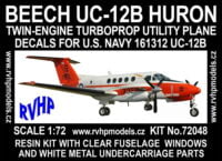Beech UC12B Huron (US Navy) 1/72 Scale