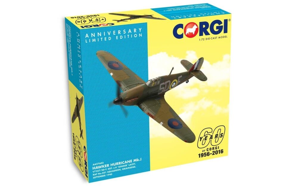 Hawker Hurricane Mk.I V7357/SD-F, Sgt. J.H ‘Ginger’ Lacey - 60th Anniversary Collection 1/72 Scale Diecast