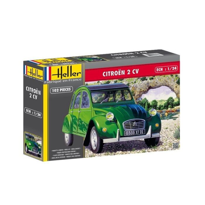 2 Cv Citroen car 1/24 Scale Kit Heller 80765