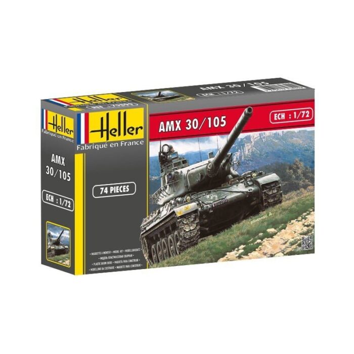 Amx 30/105 1/72 Scale Kit Heller 79899