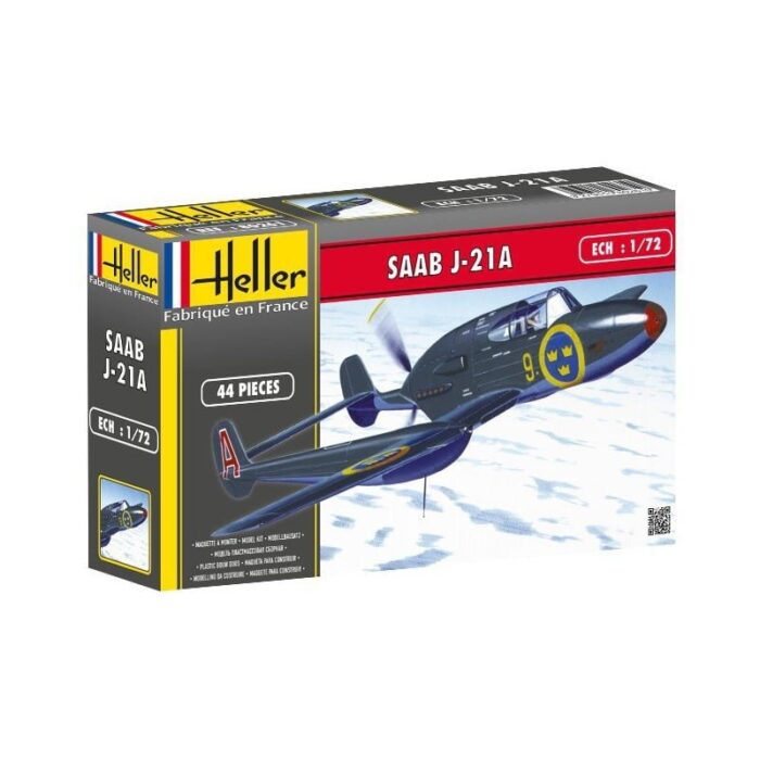 Saab J 21 1/72 Scale Kit Heller 80261