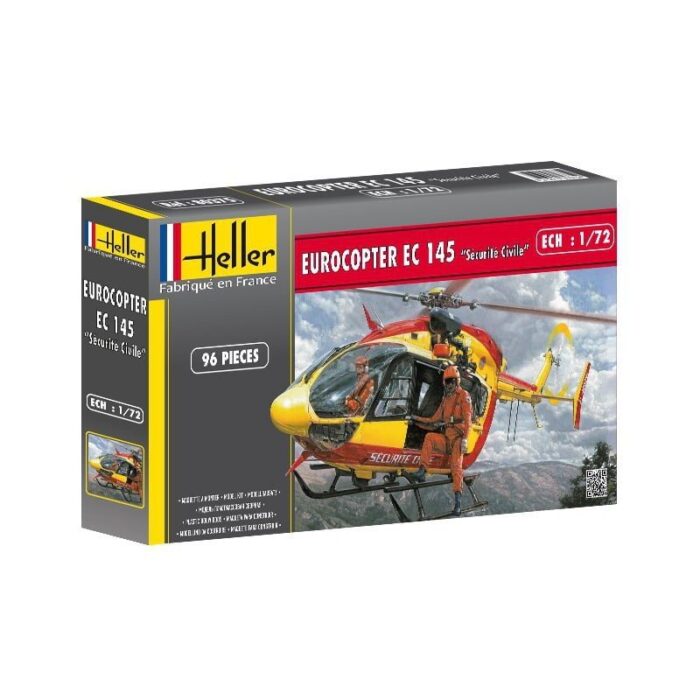 Eurocopter Ec 145 Securite Civ 1/72 Scale Kit Heller 80375