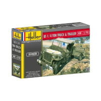 Us 1/4 Ton Truck & Trailer 1/72 Scale Kit Heller 79997
