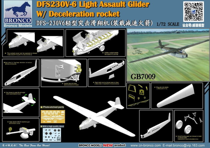 DFS230V-6 Light Assault Glider with Deceleration Rocket (Bronco Models GB7009)