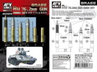 Russian 76.2mm Brass Ammo 1/35 Scale Model