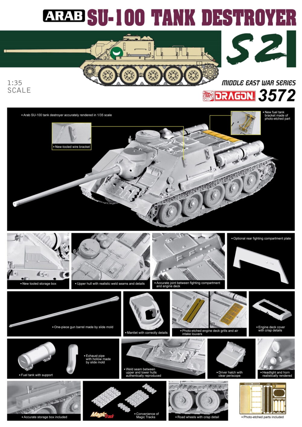 Egyptian Army Su-100 Tank 1/35 Scale Kit
