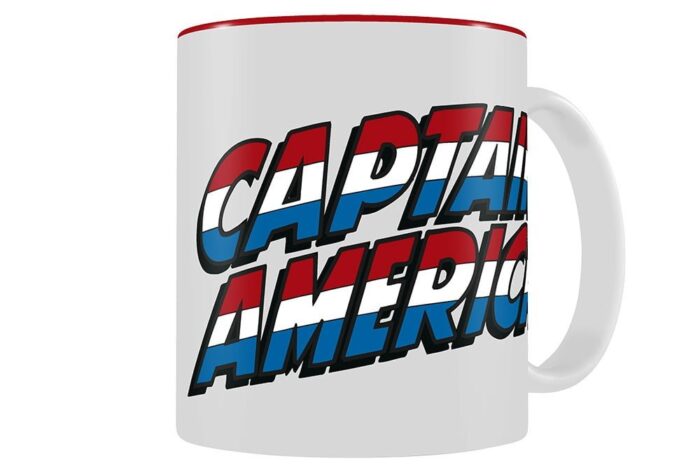 MARVEL CAPTAIN AMERICA LOG WHITE-RED MUG