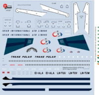 Boeing B720 (Trans Polar) 1/144 Scale Decals