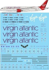 Boeing 787-9 (Virgin Atlantic) 1/200 Scale Decals