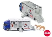 Siku 1:150 Scale Diecast and Plastic Horse Transporter Box Mercedes Truck Siku 1942 Siku 1:150 Scale Diecast and Plastic Horse Transporter Box Mercedes Truck Siku 1942