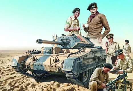 Italeri 1/35 Crusader MK III With Tank Crew El Almn