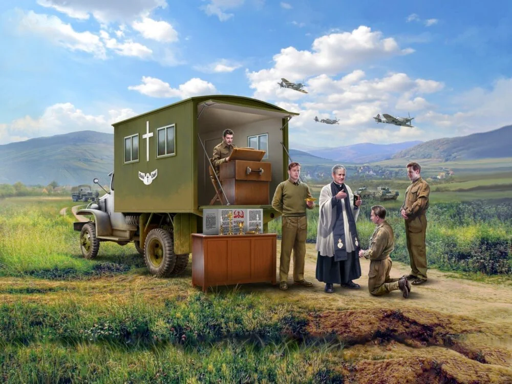 ICM 1/35 Confession Before The Fight WWII Mobile Field Chapel