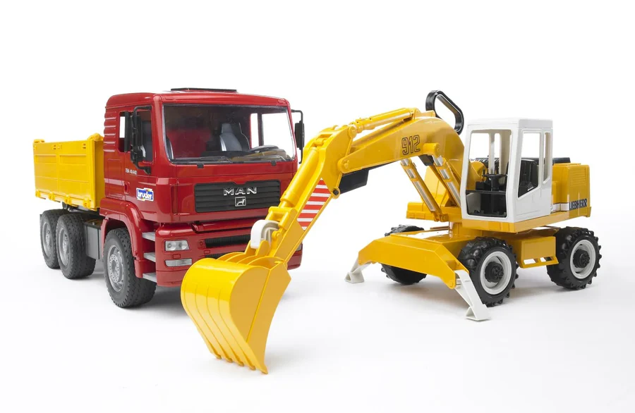Bruder MAN TGA Construction Truck & Liebherr Excavator